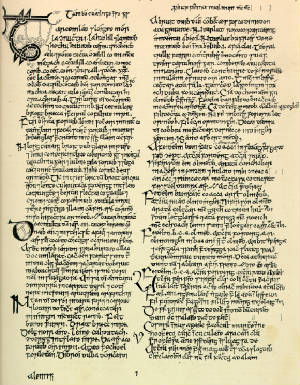 a page from the 12thcen. Irish Leabhar na H-Uidhre